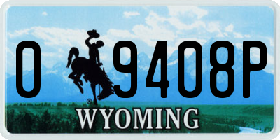 WY license plate 09408P