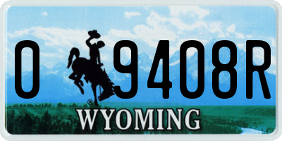 WY license plate 09408R