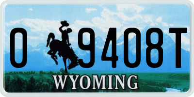 WY license plate 09408T