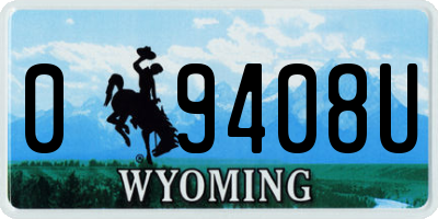WY license plate 09408U