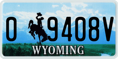 WY license plate 09408V