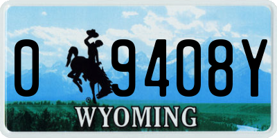 WY license plate 09408Y
