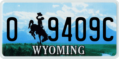WY license plate 09409C