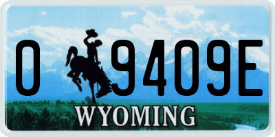 WY license plate 09409E