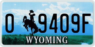 WY license plate 09409F