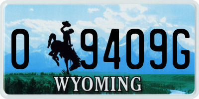 WY license plate 09409G