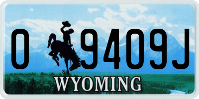 WY license plate 09409J