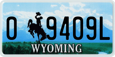 WY license plate 09409L