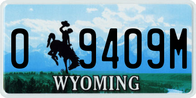 WY license plate 09409M