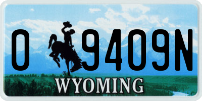 WY license plate 09409N