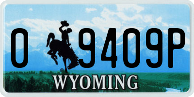WY license plate 09409P