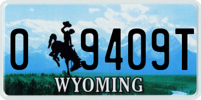 WY license plate 09409T