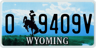WY license plate 09409V