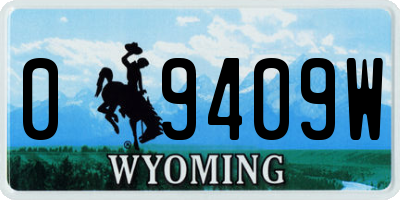 WY license plate 09409W