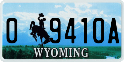 WY license plate 09410A