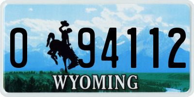 WY license plate 094112