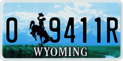 WY license plate 09411R