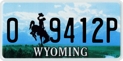 WY license plate 09412P