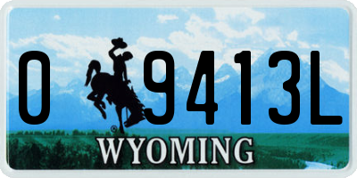 WY license plate 09413L