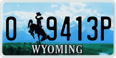 WY license plate 09413P