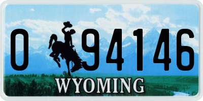 WY license plate 094146