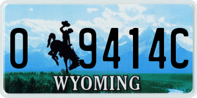WY license plate 09414C
