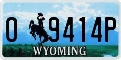 WY license plate 09414P
