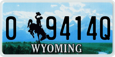 WY license plate 09414Q