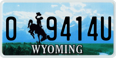 WY license plate 09414U