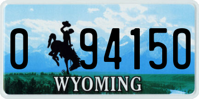 WY license plate 09415O