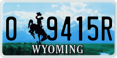 WY license plate 09415R