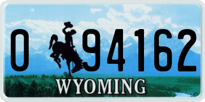 WY license plate 094162