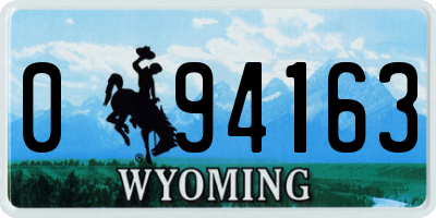 WY license plate 094163