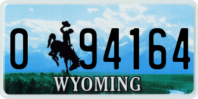 WY license plate 094164