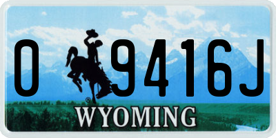 WY license plate 09416J