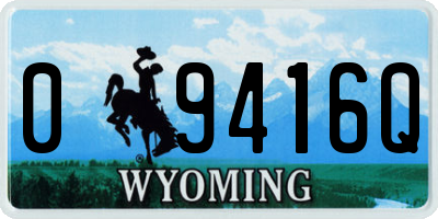 WY license plate 09416Q