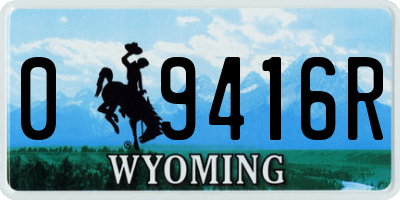 WY license plate 09416R
