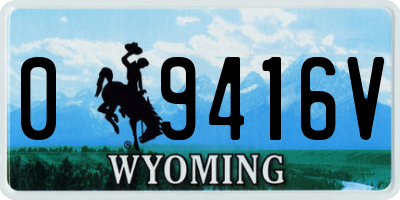 WY license plate 09416V