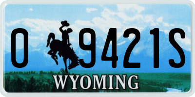 WY license plate 09421S