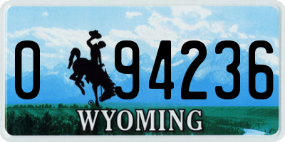 WY license plate 094236