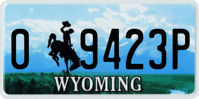 WY license plate 09423P