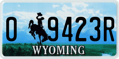WY license plate 09423R