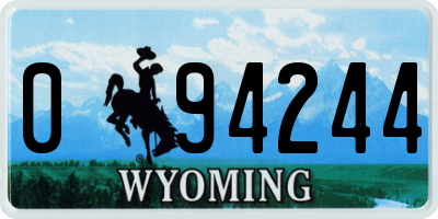 WY license plate 094244
