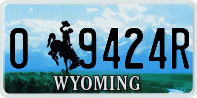 WY license plate 09424R