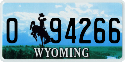 WY license plate 094266