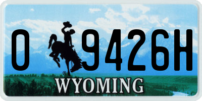 WY license plate 09426H