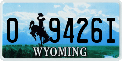 WY license plate 09426I