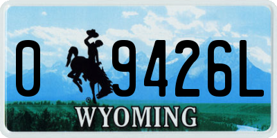 WY license plate 09426L