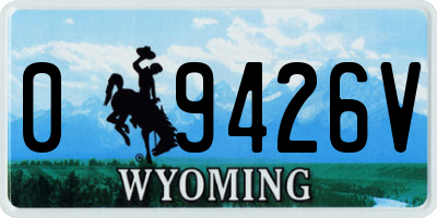 WY license plate 09426V