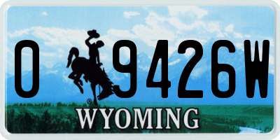 WY license plate 09426W